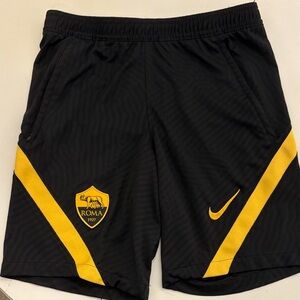 Nike Black and Yellow Roma Men's Athletic Shorts
